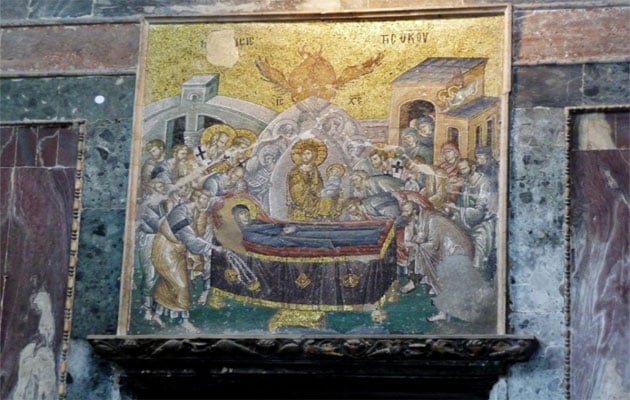 Οι Άγγελοι στην εικονογραφία της Κοιμήσεως της Θεοτόκου