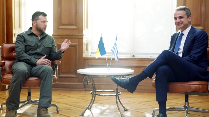 Συνάντηση  Μητσοτάκη – Ζελένσκι στο Μέγαρο Μαξίμου