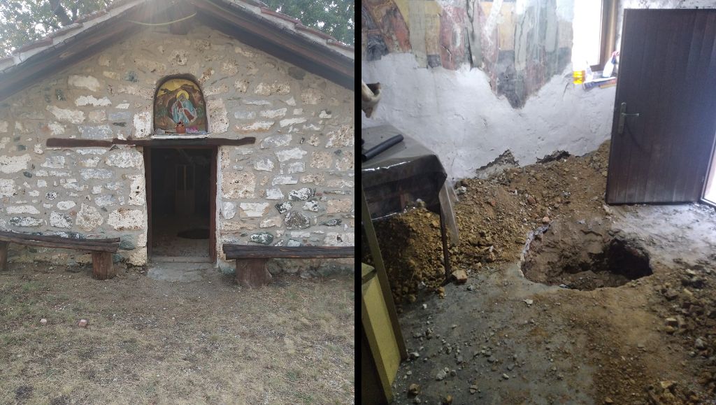 Χαράδρα Ημαθίας: Ιερόσυλοι έσκαψαν μέσα στον ιστορικό Ναό Προφήτη Ηλία