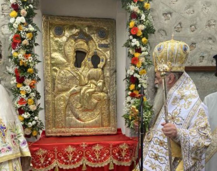 Η Κοίμηση της Θεοτόκου στην Ιερά Μονή Εικοσιφοίνισσας