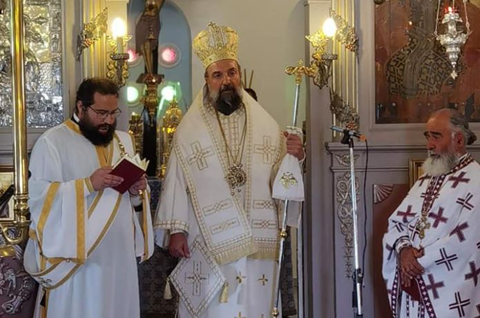 Ο Μητροπολίτης Θήρας στον Ιερό Ναό Ευαγγελισμού της Θεοτόκου Ίου