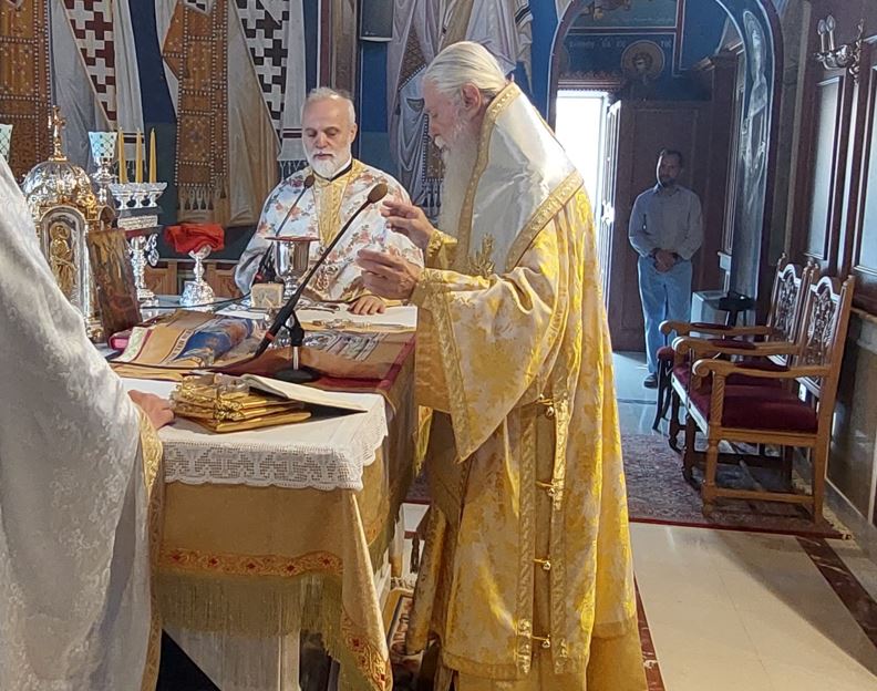 Ο Μητροπολίτης Ελαίας στην Παναγία Μαρμαριώτισσα Χαλανδρίου
