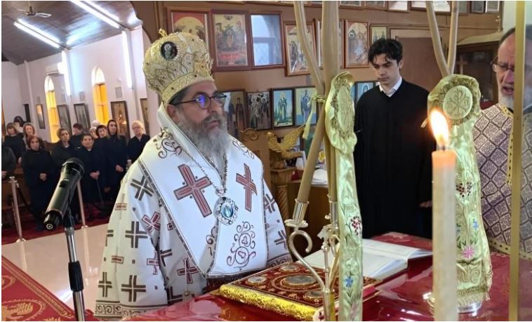 Ο Επίσκοπος Σωζοπόλεως στον Ι.Ν. Κοιμήσεως της Θεοτόκου στην κωμόπολη Morwell
