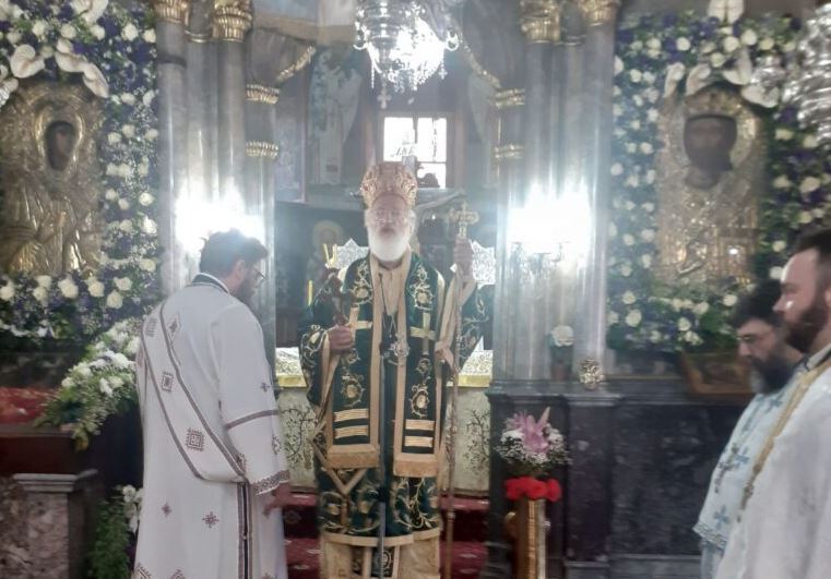 Θεία Λειτουργία στην Παναγία της Αγιάσου τέλεσε ο Μητροπολίτης Αρκαλοχωρίου