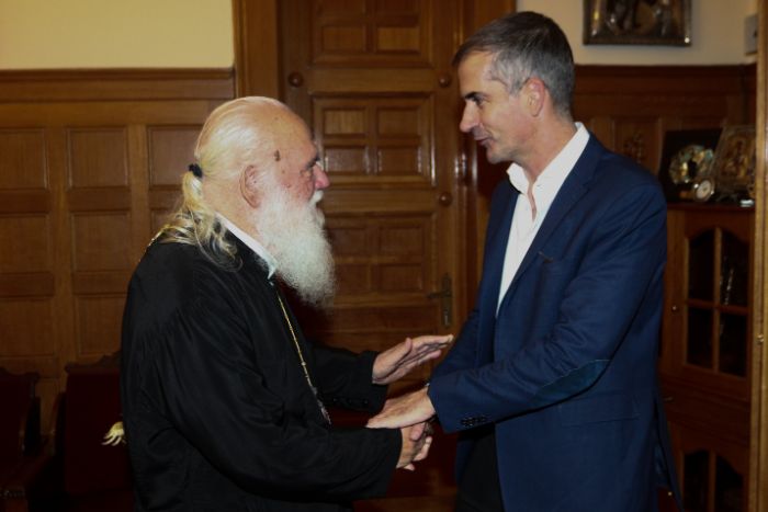 Συνάντηση Αρχιεπισκόπου Ιερωνύμου με τον Δήμαρχο Αθηναίων Κώστα Μπακογιάννη