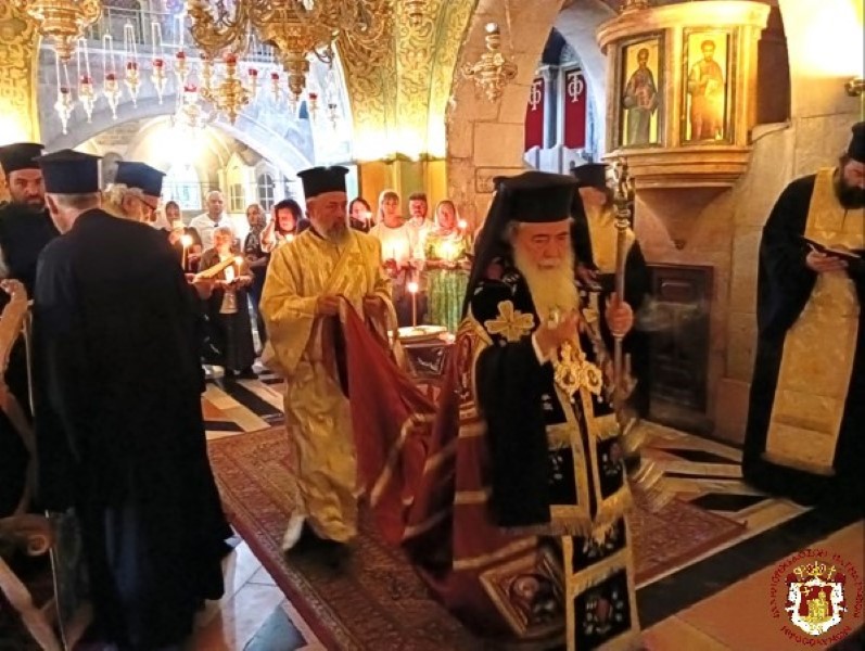 Το Σαρανταήμερο Μνημόσυνο του μακαριστού Μοναχού Παντελήμονος από τον Πατριάρχη Ιεροσολύμων