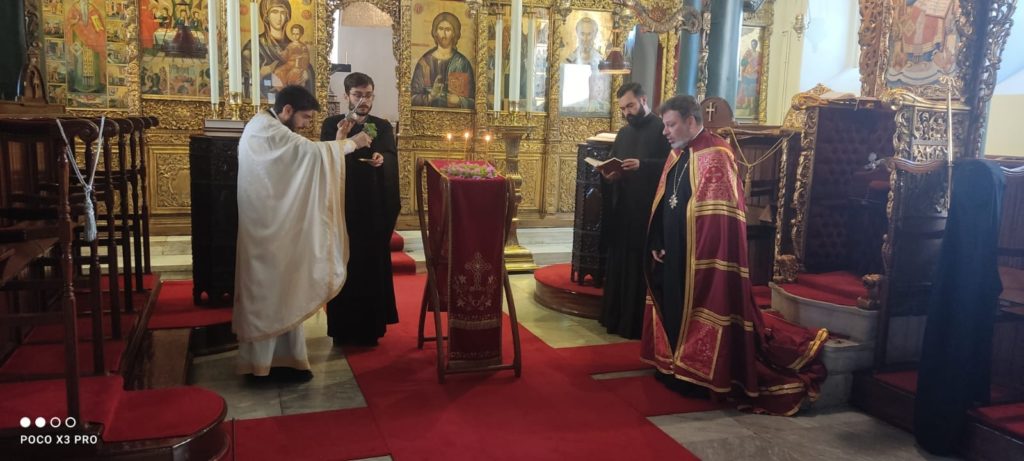 Ύψωση του Τιμίου Σταυρού στην Θεολογική Σχολή της Χάλκης