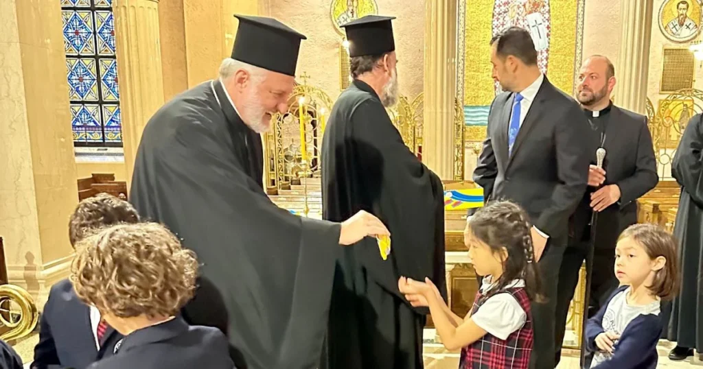 Archbishop Elpidophoros Offers Agiasmo for the beginning of the School Year