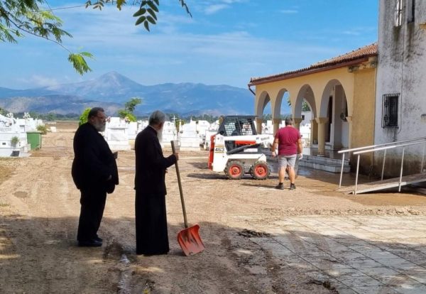 Με αμείωτο ρυθμό συνεχίζονται οι προσπάθειες αποκατάστασης των πληγέντων στην Μητρόπολη Λαρίσης