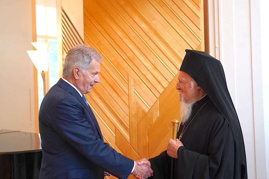 Ο Οικουμενικός Πατριάρχης στον Πρόεδρο της Δημοκρατίας της Φινλανδίας