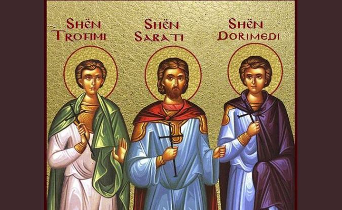 Dëshmorët Trofimi, Sabati e Dorimedi. Feliksi e Konstantia në Napoli. Oshënar Theodhori