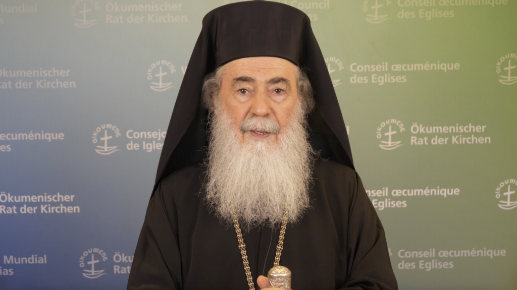Πατριάρχης Ιεροσολύμων: “Προσευχόμαστε και εργαζόμαστε αδιάκοπα για την ειρήνη στους Αγίους Τόπους”