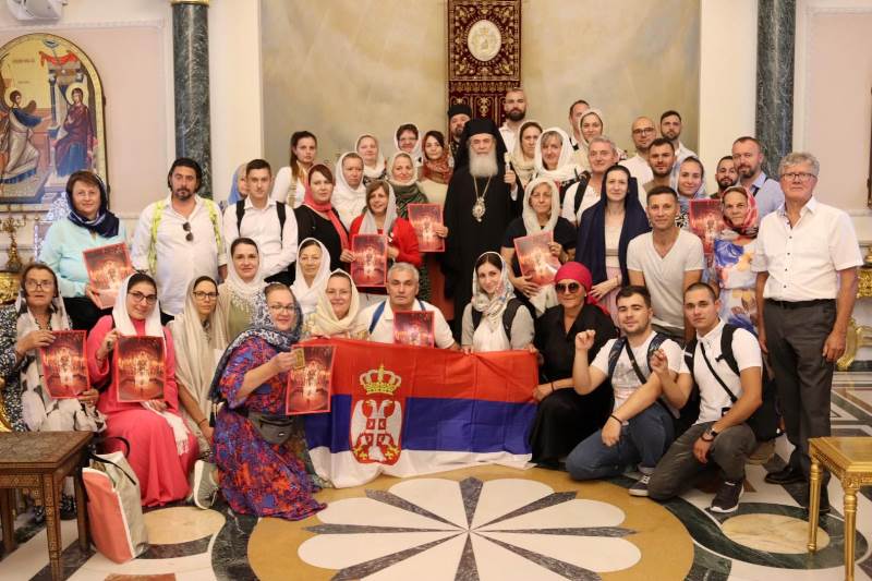 Όμιλοι προσκυνητών στον Πατριάρχη Ιεροσολύμων