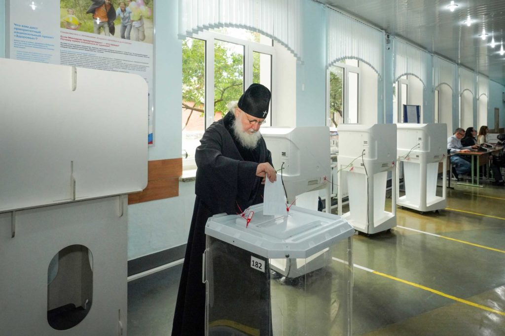 Ο Πατριάρχης Κύριλλος ψήφισε στις δημοτικές εκλογές στη Μόσχα