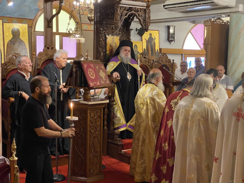 Πανηγυρικός Εσπερινός Αγίου Ευσταθίου στο Συνοικισμό Ζήνων