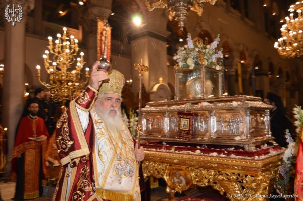 Ο Μητροπολίτης Νεαπόλεως στην Ακολουθία των εγκωμίων του Αγίου Δημητρίου Πολιούχου Θεσσαλονίκης