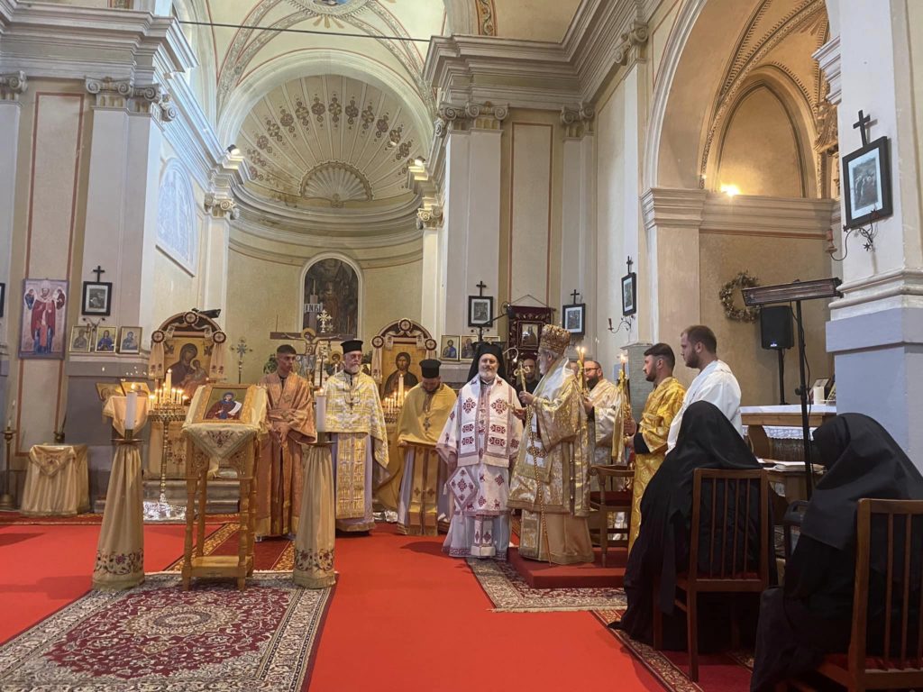 Ο Μητροπολίτης Τρίπολης στο Μοναστήρι της Αγίας Βαρβάρας στο Montaner στο Τρεβίζο Ιταλίας