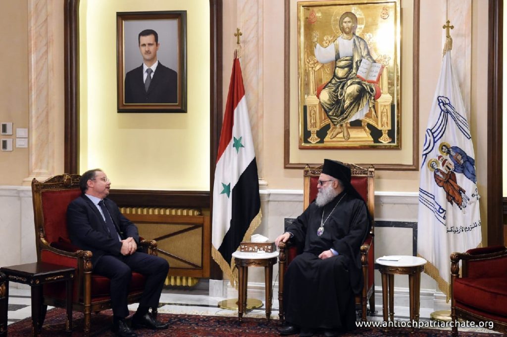 البطريرك يستقبل القائم بأعمال السفارة القبرصية في دمشق