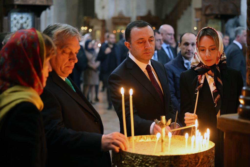 Οι Πρωθυπουργοί Ουγγαρίας και Γεωργίας στην Ιερά Μονή Αλαβερντί