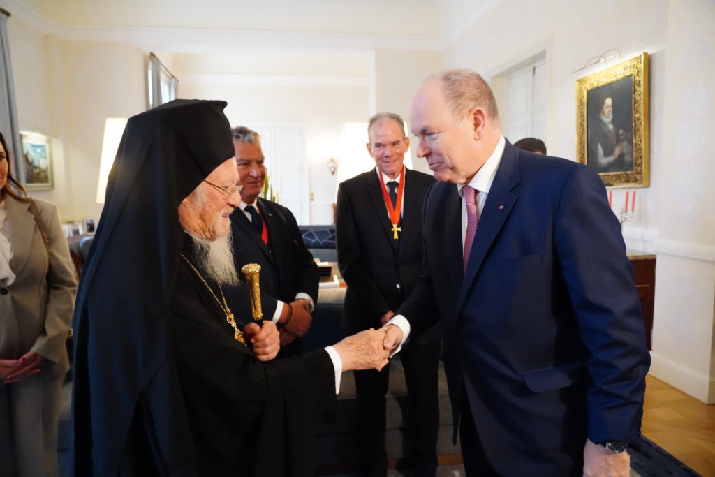 Συνάντηση του Οικουμενικού Πατριάρχη με τον Πρίγκηπα του Μονακό Αλβέρτο Β’