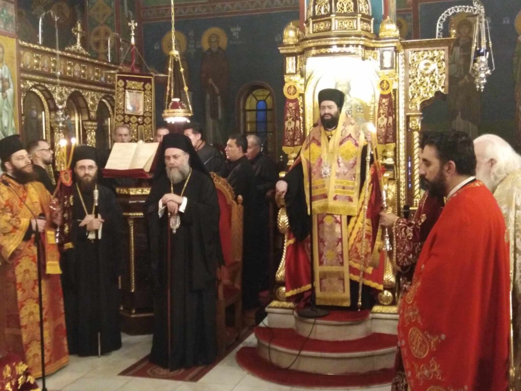 Πανηγυρικός αρχιερατικός εσπερινός, για τον Άγιο Δημήτριο τον Μυροβλήτη,  στον ομώνυμο ναό των Αμπελοκήπων