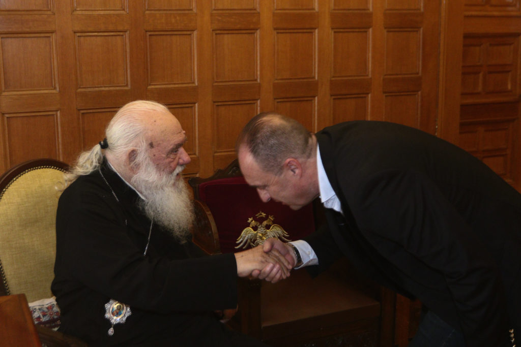 Στον Αρχιεπίσκοπο Ιερώνυμο ο πρώην Υπουργός Μάρκος Μπόλαρης και ο νέος Δήμαρχος Δωρίδος
