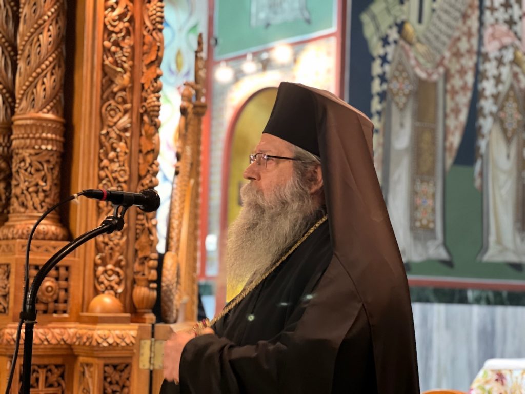 Ο Καθηγούμενος της Μονής Οσίου Δαυίδ, Γέροντας Γαβριήλ, στην Παναγία την Παρηγορήτρια