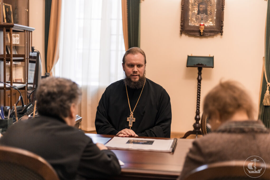 ПРЕДСЕДАТЕЛЬ ФИНАНСОВО-ХОЗЯЙСТВЕННОГО УПРАВЛЕНИЯ МОСКОВСКОЙ ПАТРИАРХИИ ВСТРЕТИЛСЯ С РЕКТОРОМ ДУХОВНОЙ АКАДЕМИИ В САНКТ-ПЕТЕРБУРГЕ
