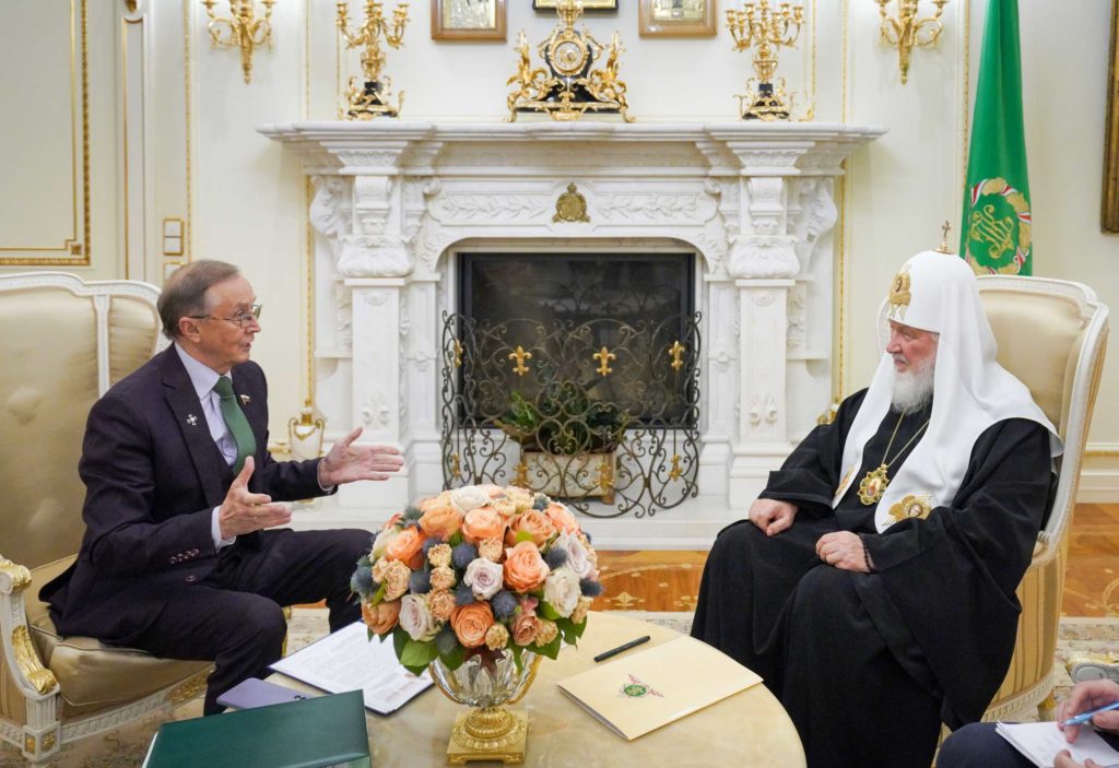 Состоялась встреча Святейшего Патриарха Кирилла с первым заместителем председателя Комитета Государственной Думы по развитию гражданского общества, вопросам общественных и религиозных объединений Н.П. Бурляевым