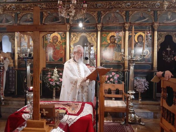 Ο Μητροπολίτης Καρυστίας στην Ιερά Μονή Μεταμορφώσεως του Σωτήρος Κύμης