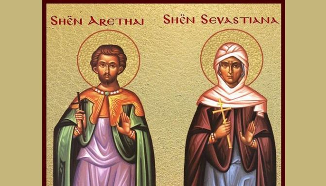 Dëshmor Arethai. Dëshmore Sebastiana. Dëshmorët Valentini, Nerdoni. Oshënar Senohu