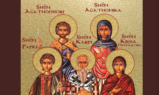 Dëshmorët Karpi, Papila, Agathodhori, Agathonika. Dëshmor Florenti. Dëshmor Beniamini. Dëshmore e re Krisa