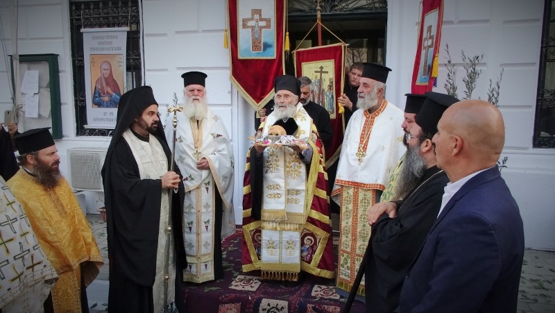 Λέρος: Κλήρος, άρχοντες και λαός υποδέχθηκαν την Τιμία Κάρα της Οσίας Γαβριηλίας (ΦΩΤΟ)