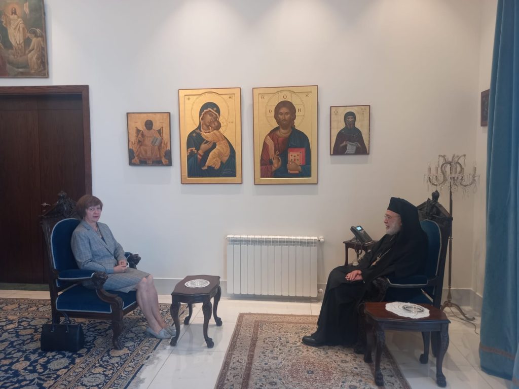 Η Ειδική Συντονίστρια των Ηνωμένων Εθνών για τον Λίβανο επισκέφθηκε τον Μητροπολίτη Βηρυττού