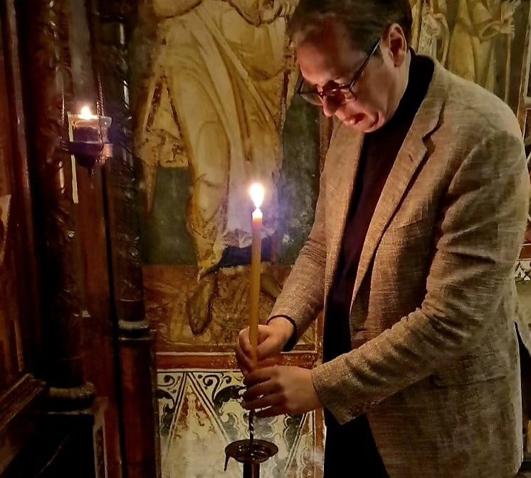 Ο Αλεξάνταρ Βούτσιτς επισκέφθηκε το Μοναστήρι του Αγίου Ιωάννη του Θεολόγου στο Poganovo