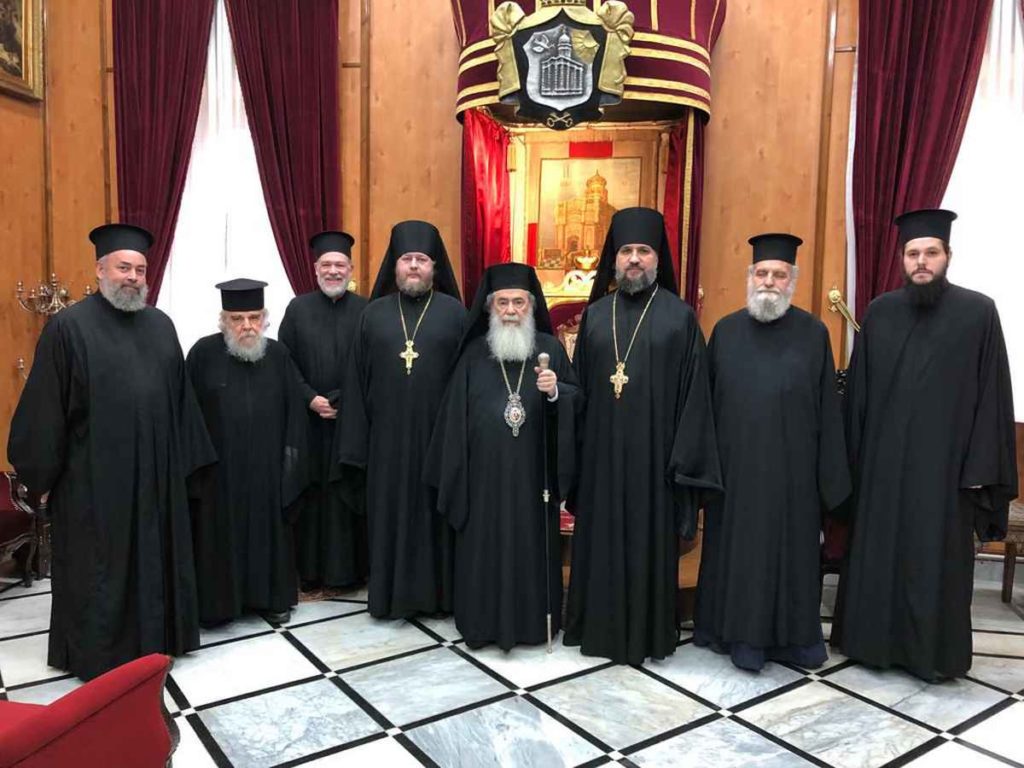 Состоялась встреча Патриарха Иерусалимского Феофила с начальником Русской духовной миссии в Иерусалиме