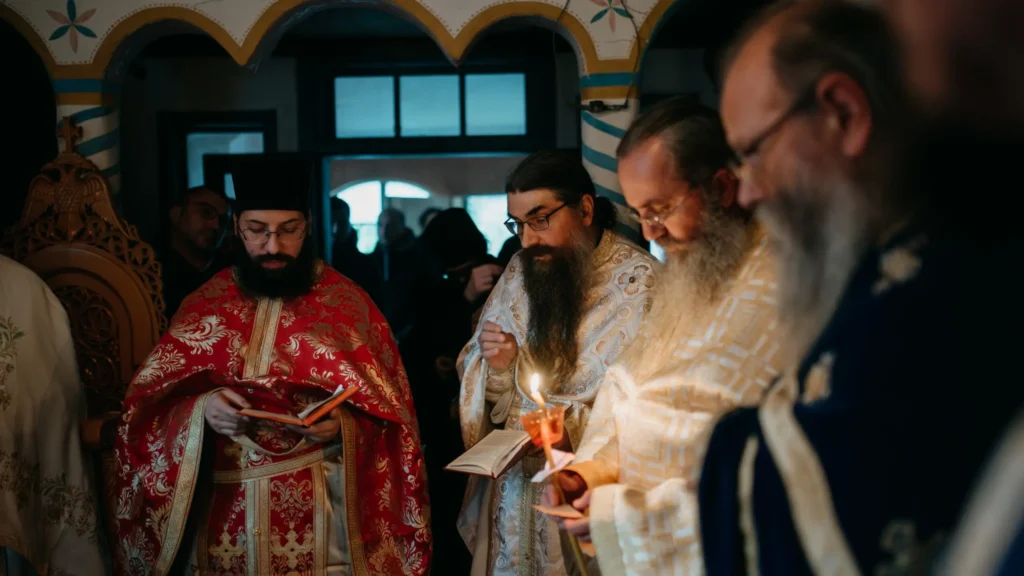 Muntele Athos: Chilia românească „Sfântul Mina” de la Mănăstirea Pantocrator și-a sărbătorit ocrotitorul