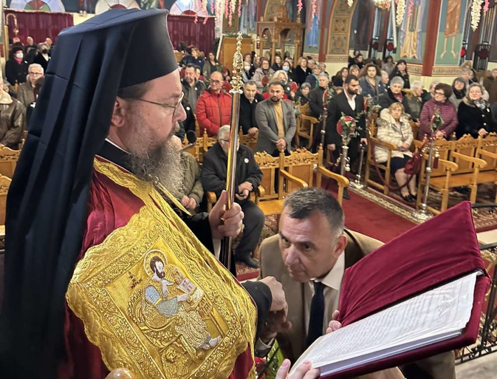 Ο πρόεδρος των Ιεροψαλτών Τρικάλων στους Αγίους Δεκαπέντε μάρτυρες του Κιλκίς