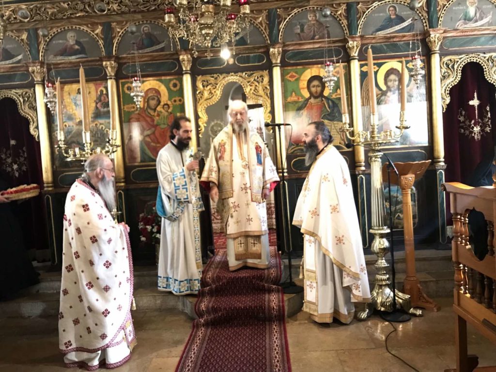 Ο Καρυστίας Σεραφείμ στην Ιερά Μονή Μεταμορφώσεως του Σωτήρος Κύμης