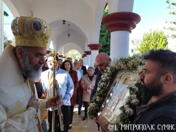 Ο Μητροπολίτης Σύμης στην εορτή του Πανορμίτη των Συμαίων της Ρόδου