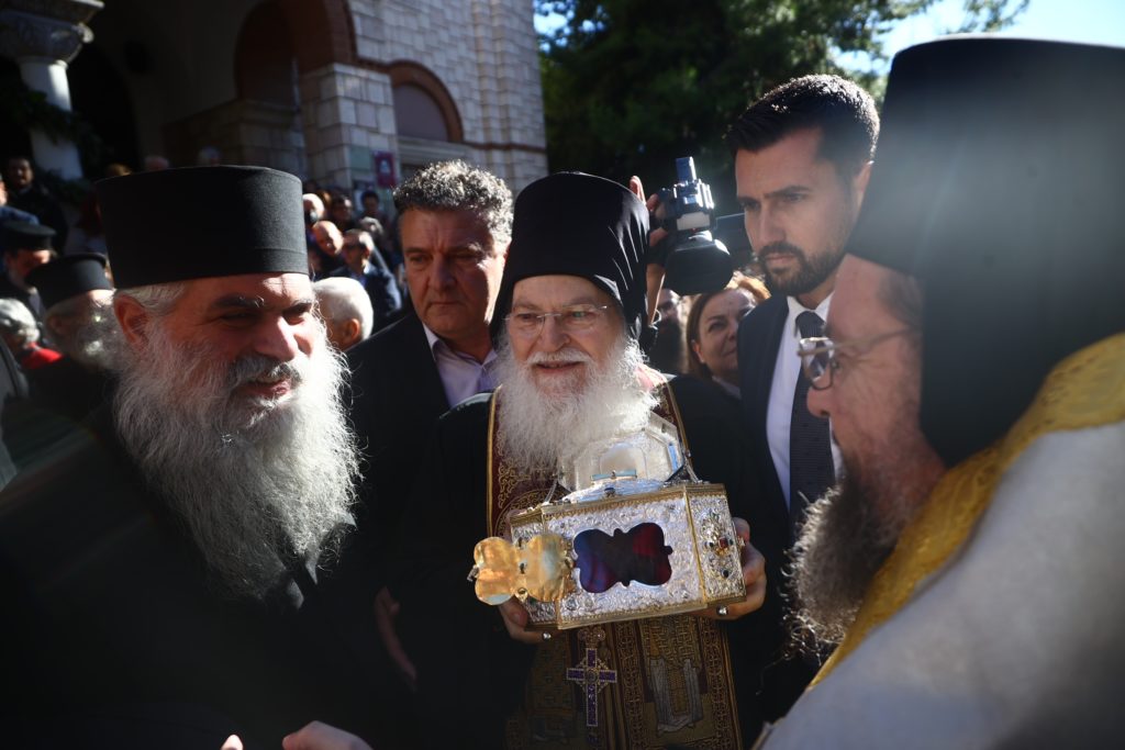Αγρίνιο: Αναχώρησε για το Άγιον Όρος η Τιμία Κάρα του Αγίου Ιωάννη του Χρυσοστόμου (ΦΩΤΟ & ΒΙΝΤΕΟ)
