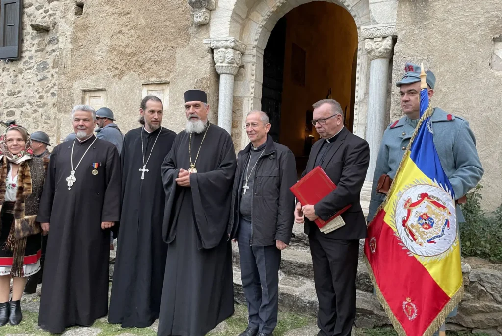 Soldații căzuți în Primul Război Mondial au fost comemorați de francezi și români la Mănăstirea din Vilar