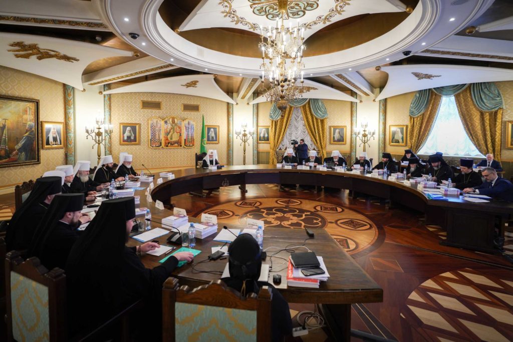 Под председательством Святейшего Патриарха Кирилла состоялось очередное заседание Высшего Церковного Совета