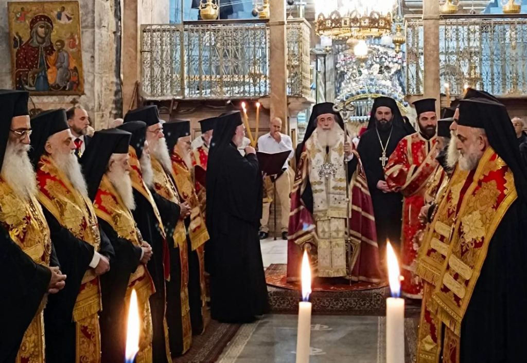 Στη σκιά του πολέμου στη Γάζα εορτάστηκε η 18η επέτειος εκλογής και ενθρόνισης του Πατριάρχη Ιεροσολύμων Θεοφίλου