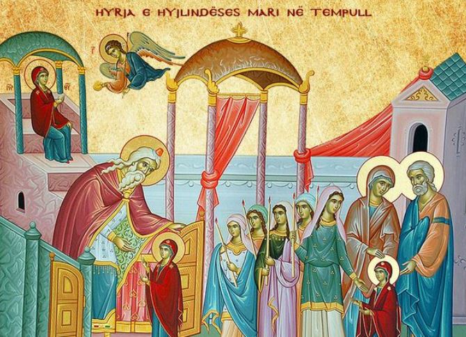 Hyrja e Hyjlindëses Mari në Tempull. Oshënar Sozomeni