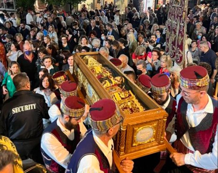 Μεθέορτος Εσπερινός και λιτάνευση Ιερού Σκηνώματος Αγίου Γεωργίου του Νεαπολίτου στη Νέα Ιωνία