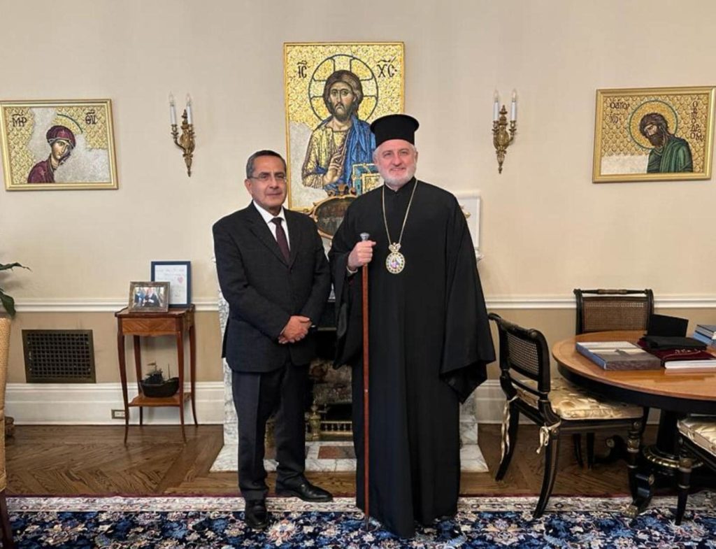 Με τον απερχόμενο Μόνιμο Αντιπρόσωπο της Κύπρου στα Ηνωμένα Έθνη συναντήθηκε ο Αρχιεπίσκοπος Ελπιδοφόρος
