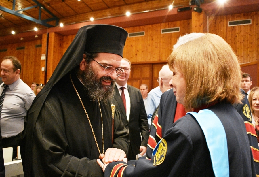 Ο Μητροπολίτης Μαρωνείας στην Τελετή Αναγόρευσης της Προέδρου της Δημοκρατίας σε Επίτιμη Διδάκτορα του Δ.Π.Θ.