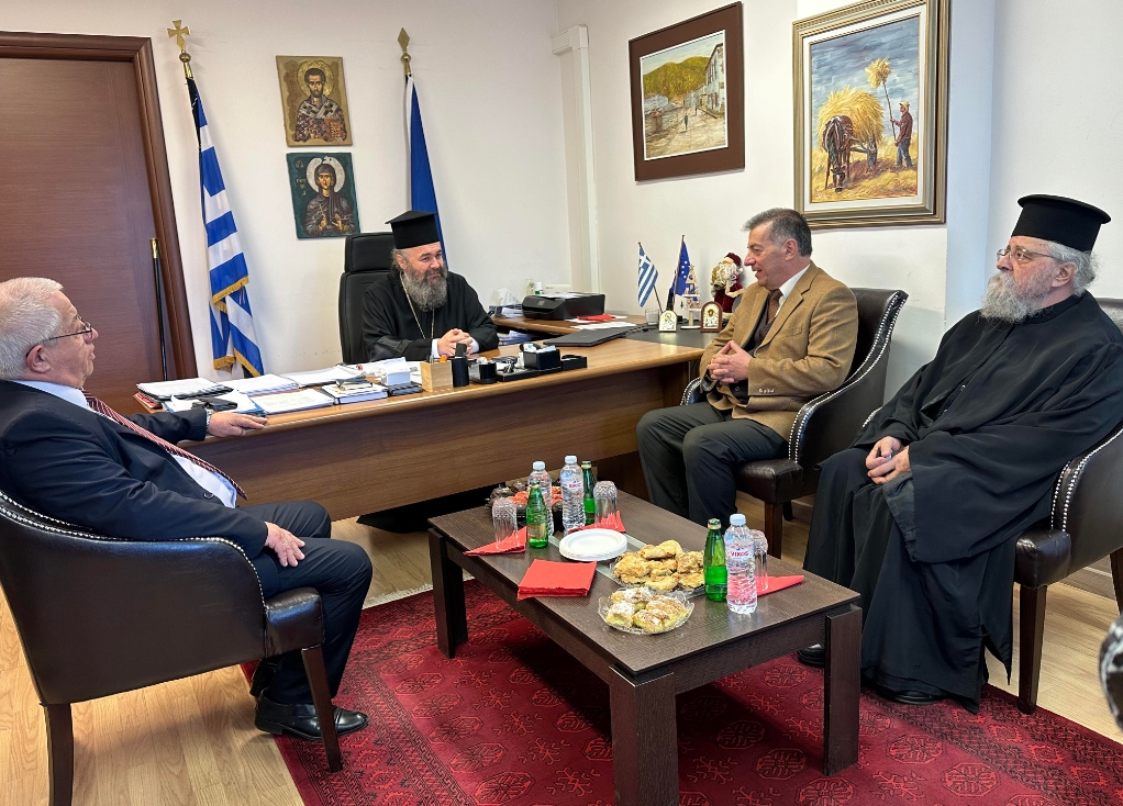 Επίσκεψη Μητροπολίτη Φλωρίνης στον Δήμαρχο Αμυνταίου Άνθιμο Μπιτάκη