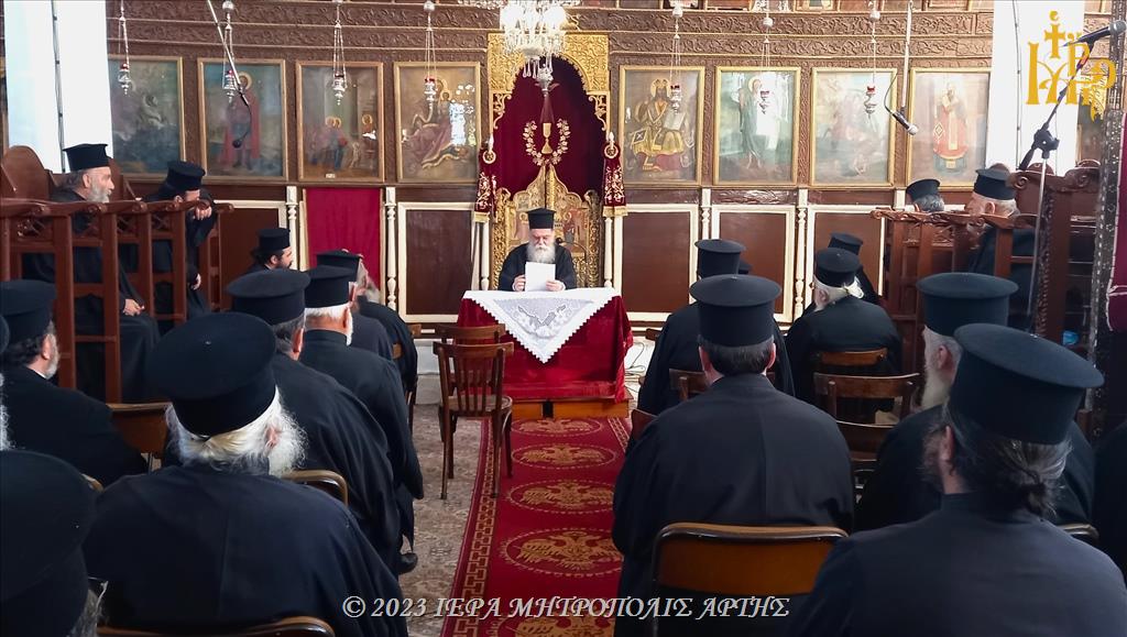 Ιερατική Σύναξη Δεκεμβρίου στην Ιερά Μητρόπολη Άρτης